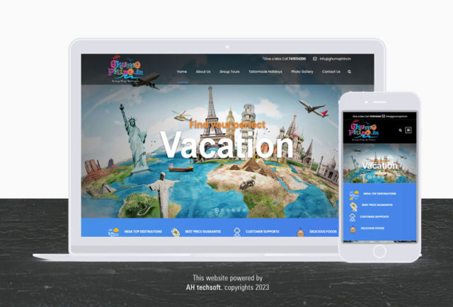Ghumo Phiro Website Screenshot